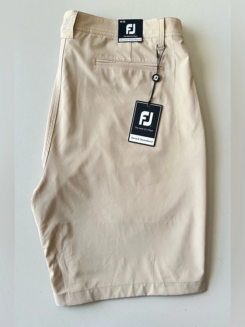 FootJoy Lightweight Golf Shorts NWT Men’s 38 Khaki 9” Inseam Performance Stretch - Picture 12 of 15